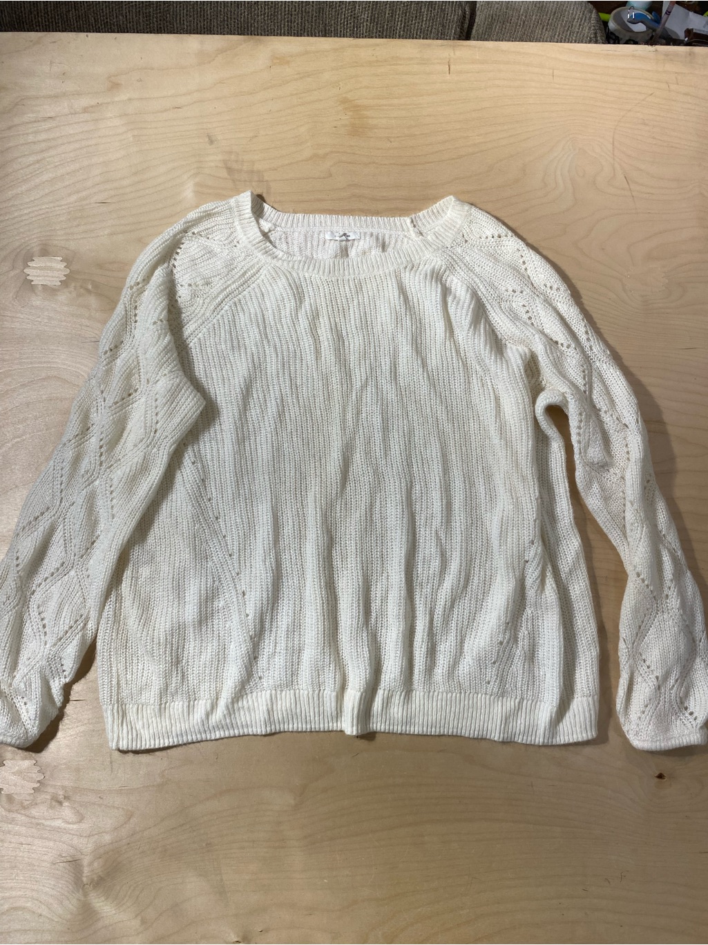 Maurices Cream Cable-Stitch Scoop Neck Sweater 3 (Rt)